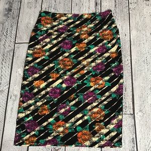 Lularoe Cassie Skirt Floral Size Small